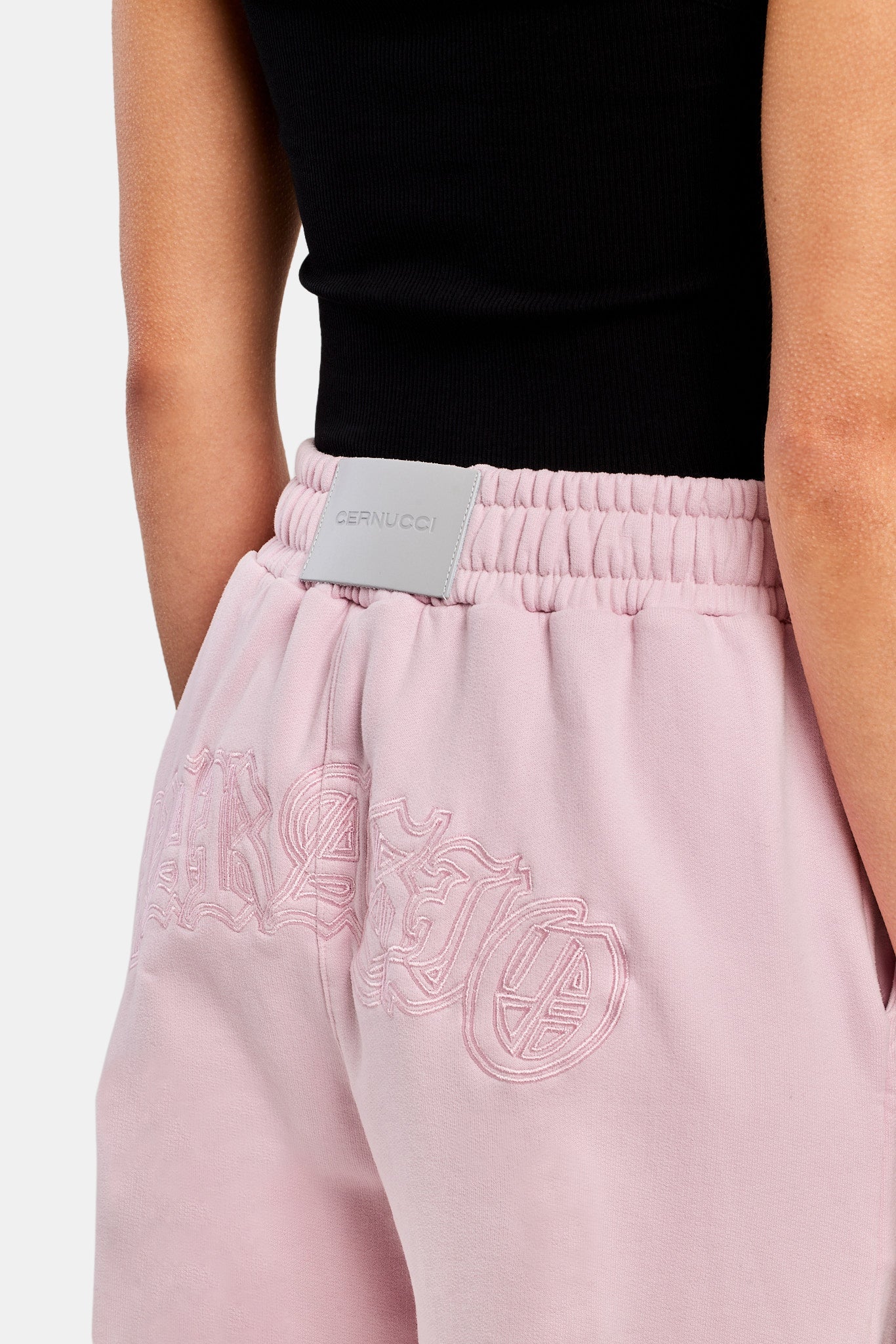 Womens Paraiso Embroidered Joggers - Pink